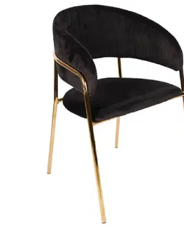 Čalúnené stoličky Stolička Glamour čierna