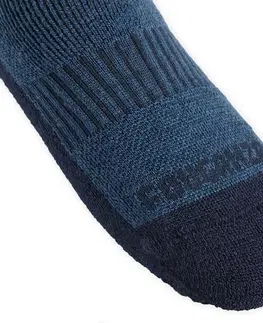 ponožky Teplé detské jazdecké ponožky 500 Warm tmavomodré