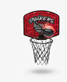 basketbal Basketbalový kôš Mini pre deti a dospelých SK100 Dunkers červeno-strieborný
