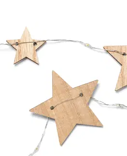 Light Ropes & Strings Svetelná reťaz s LED diódami, drevené hviezdy