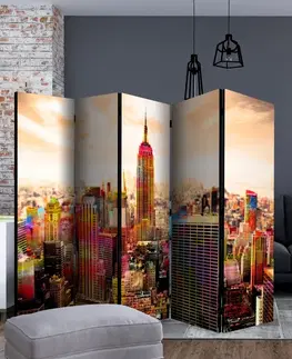 Paravány Paraván Colors of New York City III Dekorhome 135x172 cm (3-dielny)