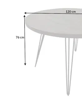 Jedálenské stoly Jedálenský stôl FILEMON Dekorhome 120x120x77 cm