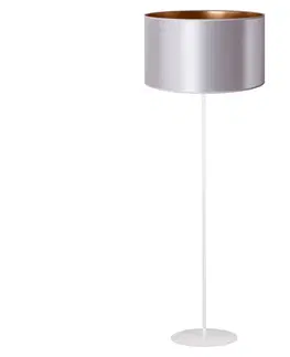 Lampy   - Stojacia lampa CANNES 1xE27/15W/230V 45 cm strieborná/medená/biela 