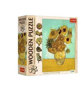 200 dielikov Trefl Drevené puzzle Vincent van Gogh: Slnečnice 200 Art Collection Trefl