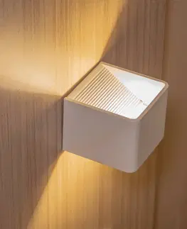 Nástenné svietidlá Näve Nástenné LED svetlo Cube batéria, magnetické biela
