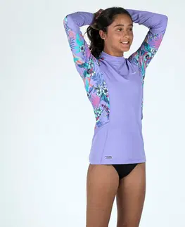 surf Dievčenské tričko Top 500 Orchid proti UV žiareniu s dlhým rukávom fialové