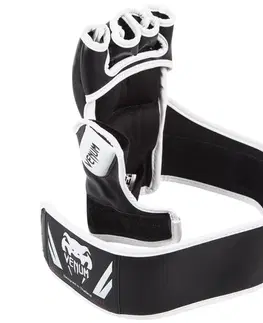 rukavice Tréningové rukavice bez prstov na MMA Challenger bielo-čierne