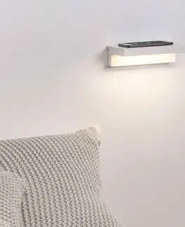 Nástenné svietidlá FARO BARCELONA Nástenné LED svetlo Well USB, nabíjačka, biela