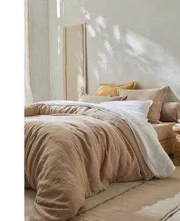Bavlnené Jednofarebná posteľná bielizeň, zn. Colombine, zapratý ľan