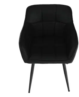 Stoličky Dizajnové kreslo, čierna, TOPAZ