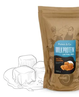 Športová výživa Protein & Co. MILK PROTEIN – lactose free 1 kg + 1 kg za zvýhodnenú cenu Zvoľ príchuť: Salted caramel, Zvoľ príchuť: Salted caramel