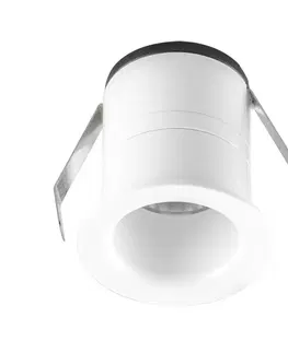 Vysokonapäťové zapustené svietidlá 230 V EVN EVN Noblendo LED zapustené stropné svietidlo biele Ø 4,5 cm