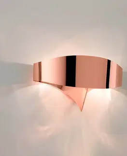 Nástenné svietidlá Selène Dizajnové nástenné svietidlo Scudo medenej farby