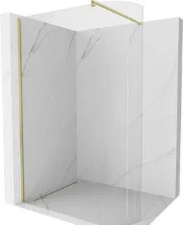 Sprchové dvere MEXEN/S - Kyoto Sprchová zástena WALK-IN Walk-in 150 x 200 cm, transparent 8 mm, zlatá kartáčovaná 800-150-101-55-06