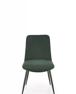 Jedálenské zostavy Jedálenská stolička K539 Halmar Tmavo zelená