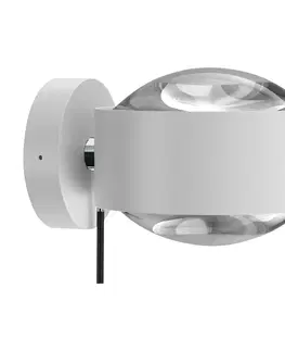 Bodové svetlá Top Light Puk Maxx Wall+ LED, číre šošovky, biely matný/chróm