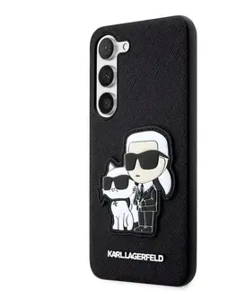 Puzdrá na mobilné telefóny Puzdro Karl Lagerfeld PU Saffiano Karl and Choupette NFT pre Samsung Galaxy S23 Plus, čierne 57983112903