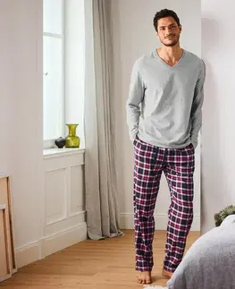 Pajamas Pyžamo s flanelovými nohavicami, kockované