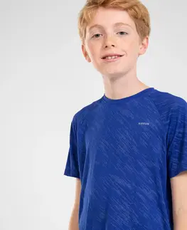 nohavice Detské bežecké bezšvové tričko Care indigovomodré