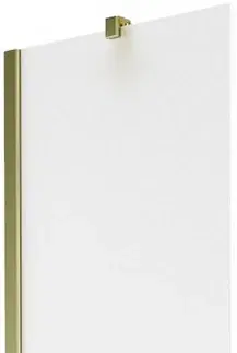 Sprchové dvere MEXEN/S - Next vaňová zástena FIX 50 x 150 cm, dekor, zlatá 895-050-000-00-30-50