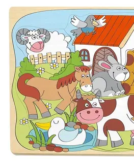 Hračky puzzle WOODY - Puzzle na doske Africké domáce zvieratká