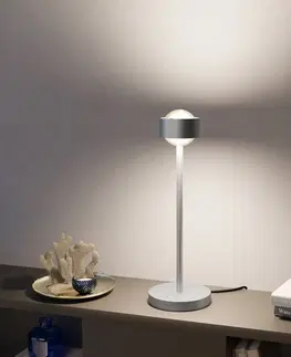 Stolové lampy Top Light Puk! 80 Eye Table LED, šošovka matná, chróm matná
