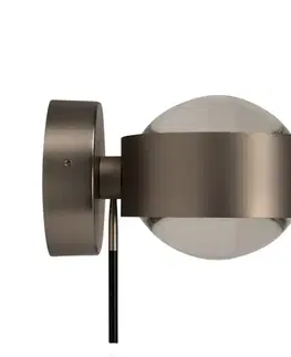Nástenné svietidlá Top Light Nástenné LED svietidlo Puk Wall+, matný nikel