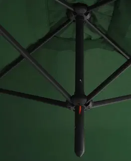Slnečníky Dvojitý slnečník 600 x 290 cm Dekorhome Zelená