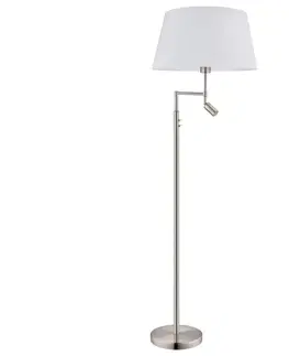 Lampy Eglo Eglo 55961 - LED Stojacia lampa SANTANDER 1xE27/11W/230V + LED/2,3W chróm 