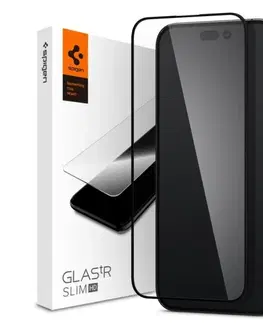 Tvrdené sklá pre mobilné telefóny Tvrdené sklo Spigen tR Slim HD pre Apple iPhone 14 Pro, čierne AGL05221