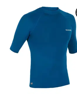 surf Pánske tričko Top 100 proti UV žiareniu s krátkym rukávom na surf modré