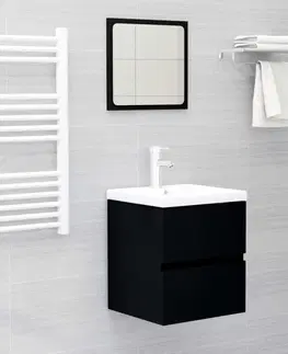 Kúpeľňové skrinky Skrinka pod umývadlo 41 cm Dekorhome Biela lesk