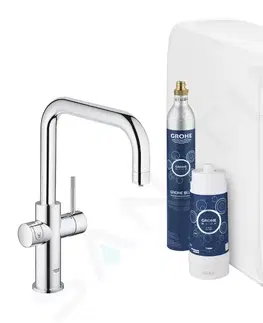 Kuchynské drezy GROHE GROHE - Blue Home Drezová batéria Connected, s chladiacim zariadením a filtráciou, chróm 31456001