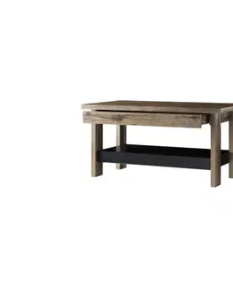 Konferenčné stoly Konsimo Sp. z o.o. Sp. k. Konferenčný stolík LANDU 50x100 cm hnedá/čierna 