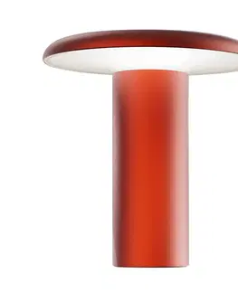 Stolové lampy Artemide Artemide Takku stolová LED lampa batéria, červená