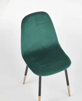 Jedálenské stoličky a kreslá Jedálenská stolička K379 Halmar Tmavo zelená