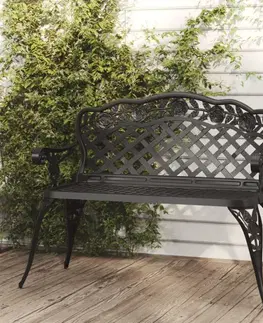 Záhradné lavice Záhradná lavica 108 cm liaty hliník Dekorhome Zelená