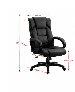 Kancelárske stoličky KONDELA Siemo New kancelárske kreslo s podrúčkami čierna