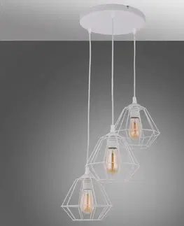 Moderné lampy do obývačky Luster Diamond White 4309 PL3