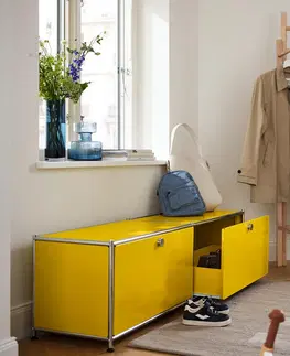 Dressers Kovová nízka skrinka »CN3« so zásuvkami, žltá
