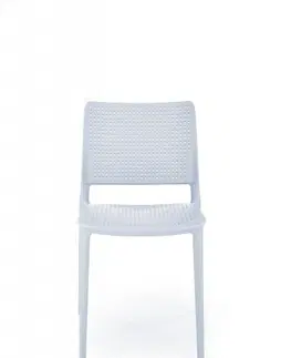 Jedálenské zostavy Stohovateľná jedálenská stolička K514 Halmar Svetlo modrá