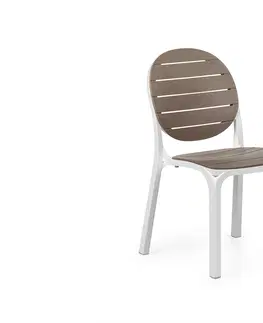 Stoličky Erica stolička Bianco / Tortora