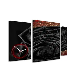 Hodiny a budíky Nástenné hodiny Proxta Black rose, 95x60cm