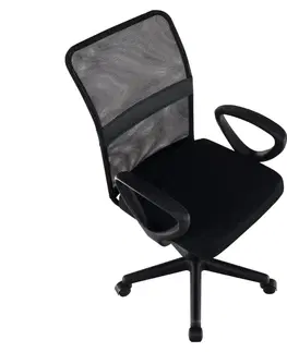 Kancelárske kreslá Kancelárska stolička, čierna, REMO 3 NEW