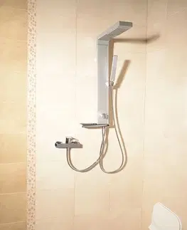 Sprchy a sprchové panely AQUALINE - ROME sprchový stĺp, v. 822mm, hliník SL760