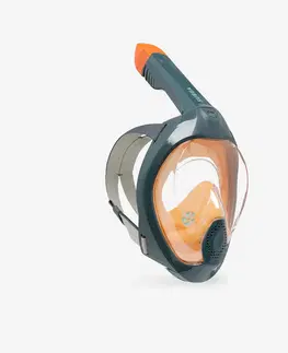 šnorchl Maska Easybreath 540 Freetalk Laguna s akustickým ventilom oranžová