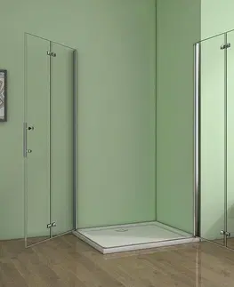 Sprchovacie kúty H K - Štvorcový sprchovací kút MELODY R909, 90x90 cm sa zalamovacím dverami vrátane sprchovej vaničky z liateho mramoru SE-MELODYR909 / SE-ROCKY-90 SQ