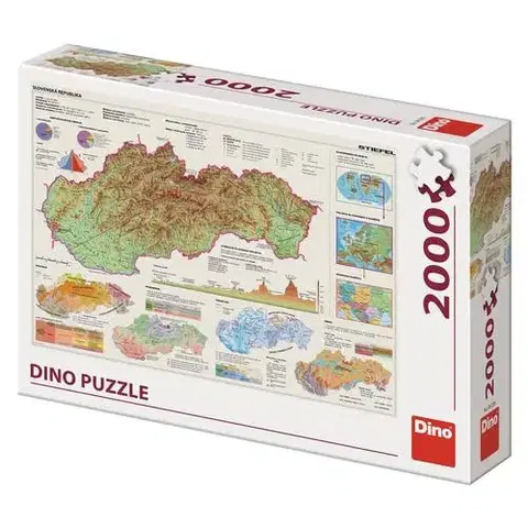 2000 dielikov Dino Toys Puzzle Mapy Slovenska 2000 Dino