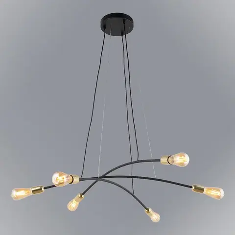 Moderné lampy do obývačky Luster Helix gold 4603 LW6