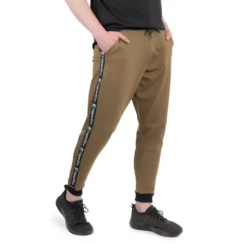 Pánske klasické nohavice Pánske tepláky inSPORTline Comfyday Man štandardná - khaki - S
